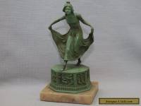 Art Deco Nouveau Frankart Nuart Girl Figure Bookend Statue