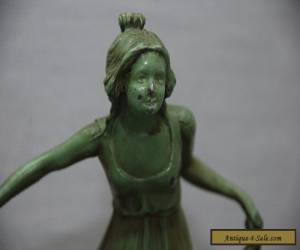 Item Art Deco Nouveau Frankart Nuart Girl Figure Bookend Statue for Sale