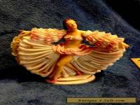 Antique Dresden Lace Figurine 7 Inch Dancer Provacative German