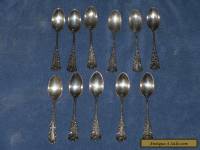 ELEVEN STERLING SILVER WHITING SPOONS LION MARK MONOGRAM 