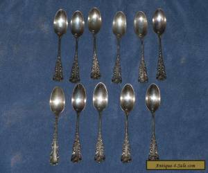 Item ELEVEN STERLING SILVER WHITING SPOONS LION MARK MONOGRAM  for Sale