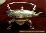 Gorgeous  Silver Teapot with Warmer for Sale