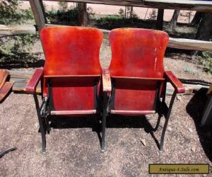 Item 2 ANTIQUE VINTAGE AMERICAN SEATING CO. WOOD MOVIE THEATER CHAIR SEATS !!! for Sale