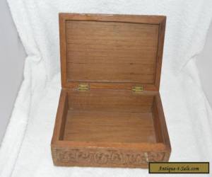 Item Vintage Hand Carved Wooden Box for Sale