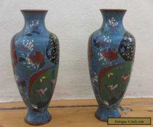 Item Immpressive Quality a pair Antique/Vintage Old Cloisonne Vase -- Rare  for Sale