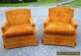  VINTAGE MID CENTURY CLUB LOUNGE CHAIRS- PAIR- WOODMARK ORIGINIALS for Sale