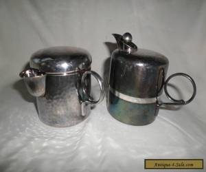 Item Vintage Unique Design Mid Century Modern Silverplate Creamer & Sugar WMF Germany for Sale