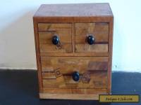 Vintage/Antique small Wooden Chest Of  Drawers  Apprentice Marquetry Piece.