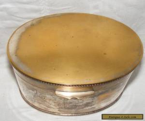 Item VINTAGE ANTIQUE SILVER PLATED TEA CADDY LIDDED BOX OVAL SHAPE for Sale