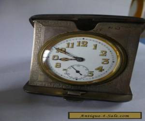 Item ANTIQUE SOLID SILVER TRAVEL CLOCK  for Sale