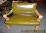 Heywood Wakefield Era Mid Century Modern Vinyl Arm Chair Vintage Antique for Sale