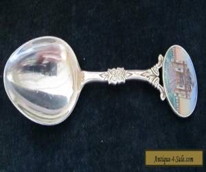 Item Antique solid silver and enamel spoon - Court of honour 1908 for Sale