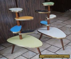 Item Mid century modern pair of Danish/German style tiered tables for Sale