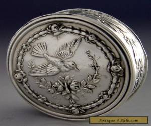 Item BEAUTIFUL FRENCH SILVER PILL BOX c1900 ANTIQUE for Sale