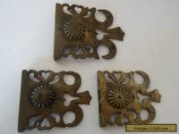 3 x Antique ? Victorian/ French lock catches....no keep or keys.