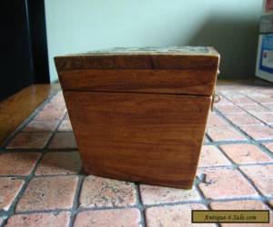 Item Oak Box with Fleur De Lis work on lid  for Sale