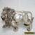 Chinese Tibet silver white exquisite bronze lion statue for Sale