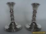 LARGE CONTINENTAL ANTIQUE c1920 SOLID / STERLING SILVER CANDLESTICKS for Sale