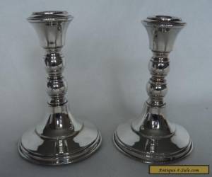 LARGE CONTINENTAL ANTIQUE c1920 SOLID / STERLING SILVER CANDLESTICKS for Sale