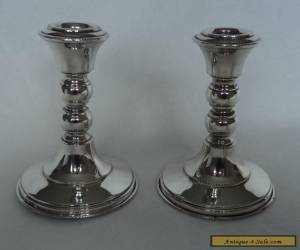 Item LARGE CONTINENTAL ANTIQUE c1920 SOLID / STERLING SILVER CANDLESTICKS for Sale