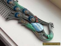 Cloisonne Enamelled Collectable Metal Hair Comb