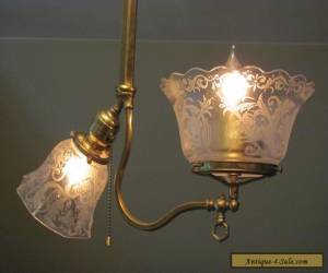 Item SPECTACULAR! Antique 1894 Gas Light Fixture Chandelier Converted to Electric  for Sale