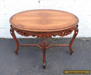 French Carved Walnut Small Coffee Table or Side Table 7508 for Sale