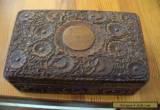 VINTAGE ORNATELY CARVED WOODEN  BOX for Sale