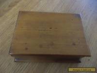  vintage oak playing card  wooden box 