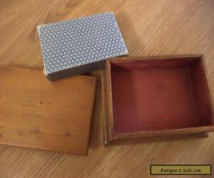 Item  vintage oak playing card  wooden box  for Sale