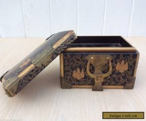 Item 19th c. Antique Japanese lacquer miniature chest / box. for Sale