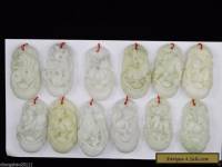 Natural jade Chinese Finely crafted pendant 12 zodiac