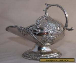 Item Vintage Embossed Silver Plate Sugar Scuttle/Salt Pig - Roses for Sale