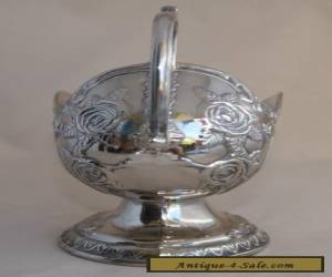 Item Vintage Embossed Silver Plate Sugar Scuttle/Salt Pig - Roses for Sale