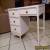 Vintage Mid Century Desk 1950 "4 Drawers" Rustic White Wood Shabby Chic for Sale