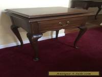 HENKEL HARRIS Mahogany Queen Anne Style End Side TV Table Swivel Top VINTAGE