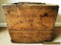 Very Rare Antique 'Irish Free State' Wooden Butter Crate/Box - Advertising