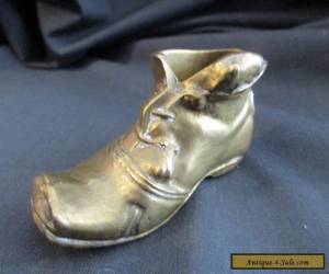 Antique Brass Shoe MATCH STRIKER ,SHOE WITH MICE ,PEERAGE BRAND ENGLAND 1930,S for Sale