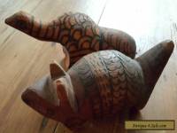 Vintage Aboriginal Pokerwork Animal / Bird Carving