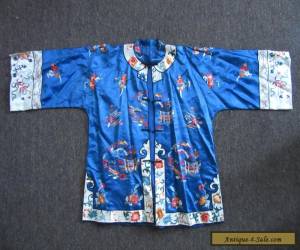 Item Estate Found Antique Chinese Blue + White Silk Shirt Tangzhuang? for Sale