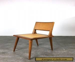 Item Rare Vintage Mid Century Modern Walnut Cane Chair 1950's Laszlo Risom Dunbar Era for Sale