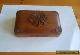 Vintage hand-carved Kashmir solid Walnut trinket box for Sale