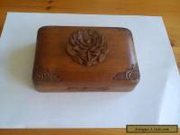 Vintage hand-carved Kashmir solid Walnut trinket box