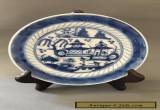 19th C Antique Chinese Blue And White Porcelain Ceramic Plate for Sale