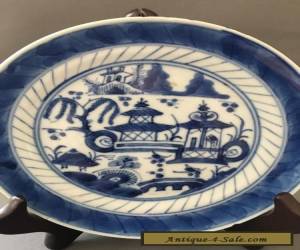 Item 19th C Antique Chinese Blue And White Porcelain Ceramic Plate for Sale