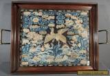 FINE ANTIQUE CHINESE EMBROIDERED RANK BADGE TRAY for Sale