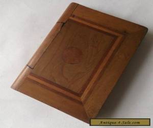 Lovely Vintage Inlaid Wooden Puzzle Book Box With Drawer for Sale