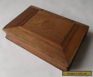 Item Lovely Vintage Inlaid Wooden Puzzle Book Box With Drawer for Sale