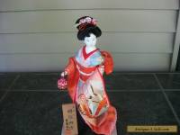 Yoshitoku Japanese Vintage Geisha Doll adorned in Kimono with Temari 