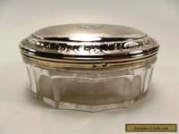 ANTIQUE DRESSING TABLE BOX WITH SILVER LID REF 65/2